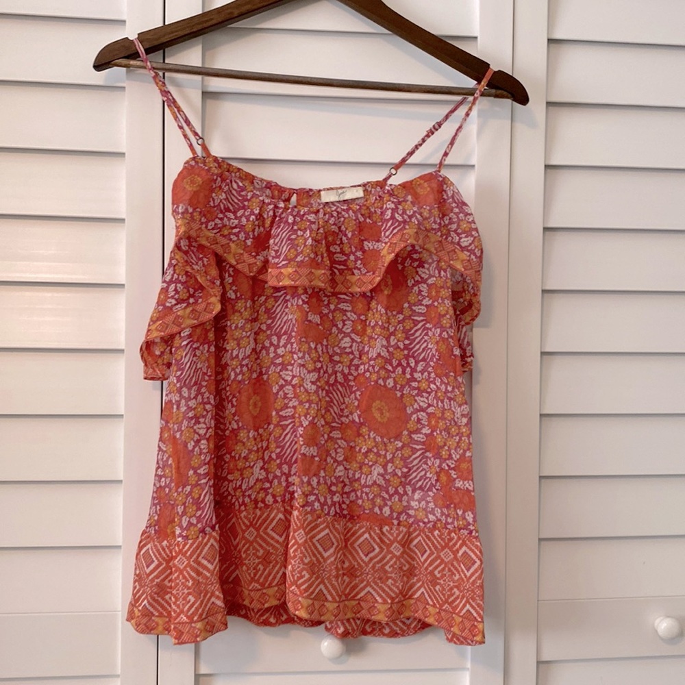 Joie Boho Flowy Silk Tank Top